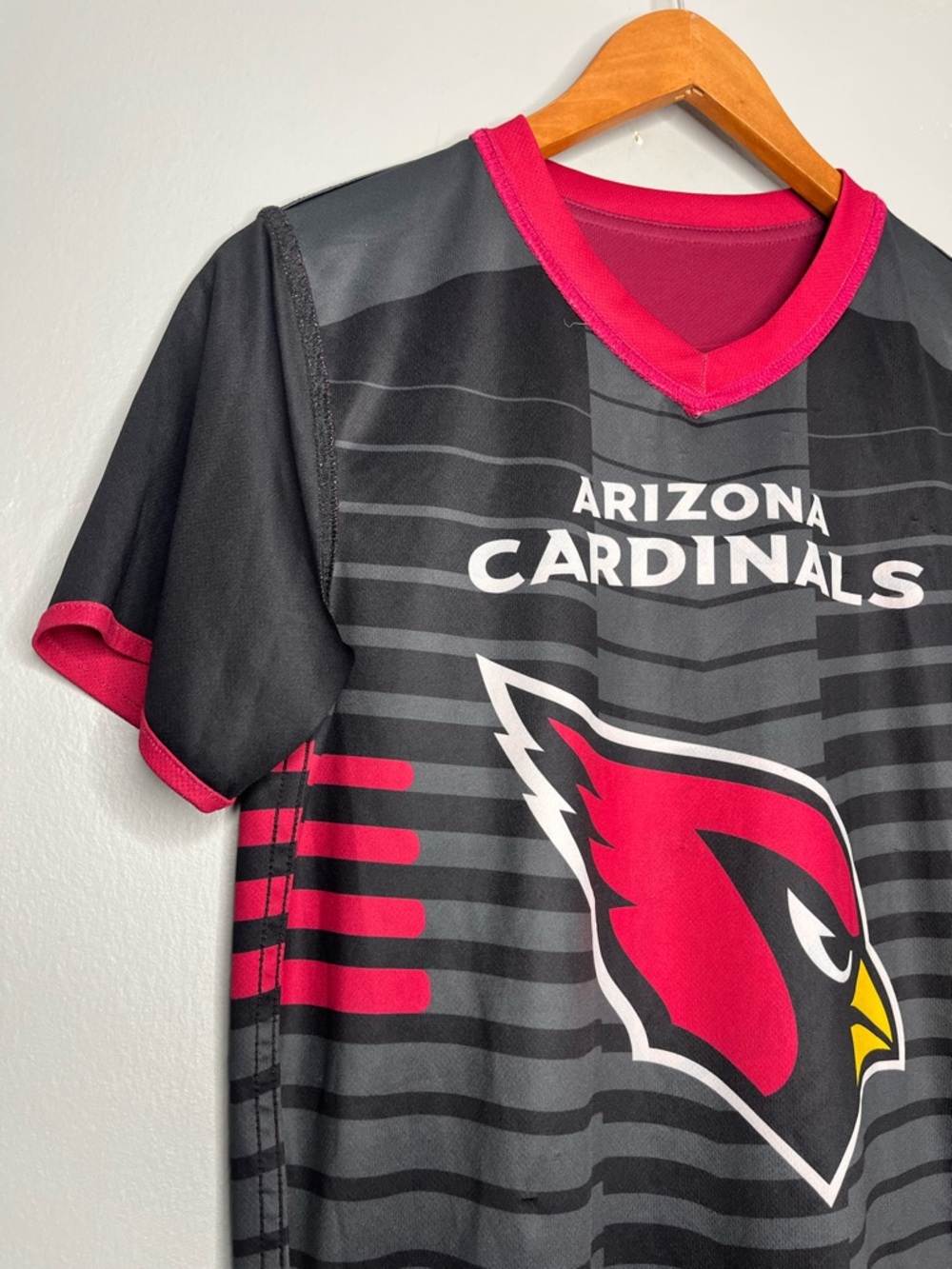 Arizona Cardinals Youth Red Black Legend Icon T-Shirt Jersey NFL Flag Football - Picture 3 of 5